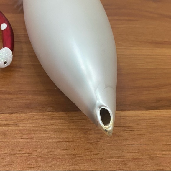 Vintage 11” Large Handblown Fur Hat Santa Christmas Holiday Ornament - Picture 13 of 16